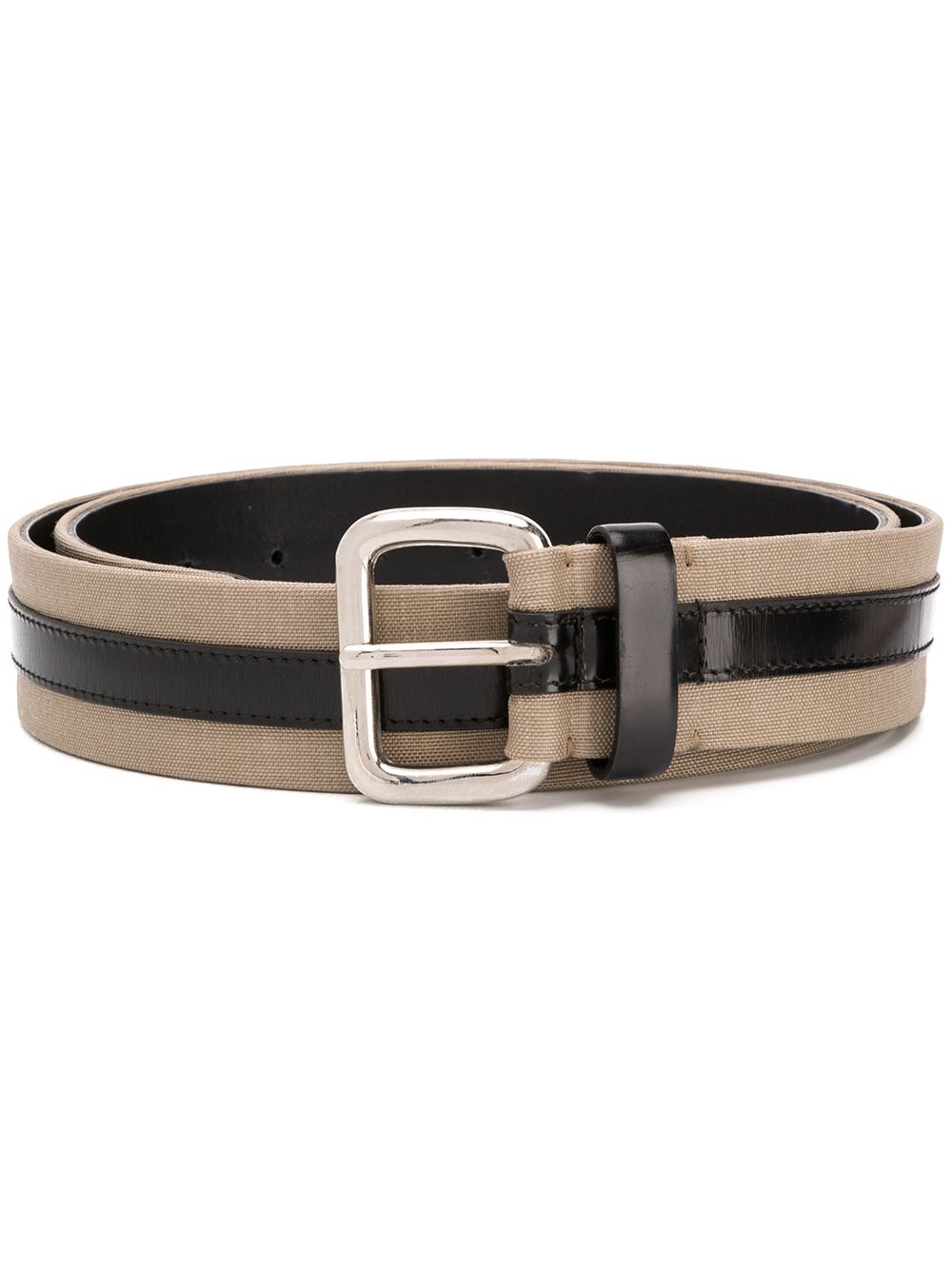 

Gianfranco Ferré Pre-Owned 1990 two-tone buckle belt - Brown