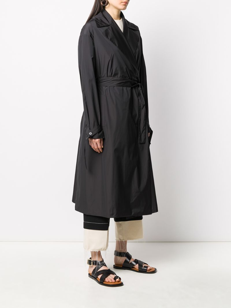 Shop Jil Sander Wide Lapel Wrap Coat In Blue