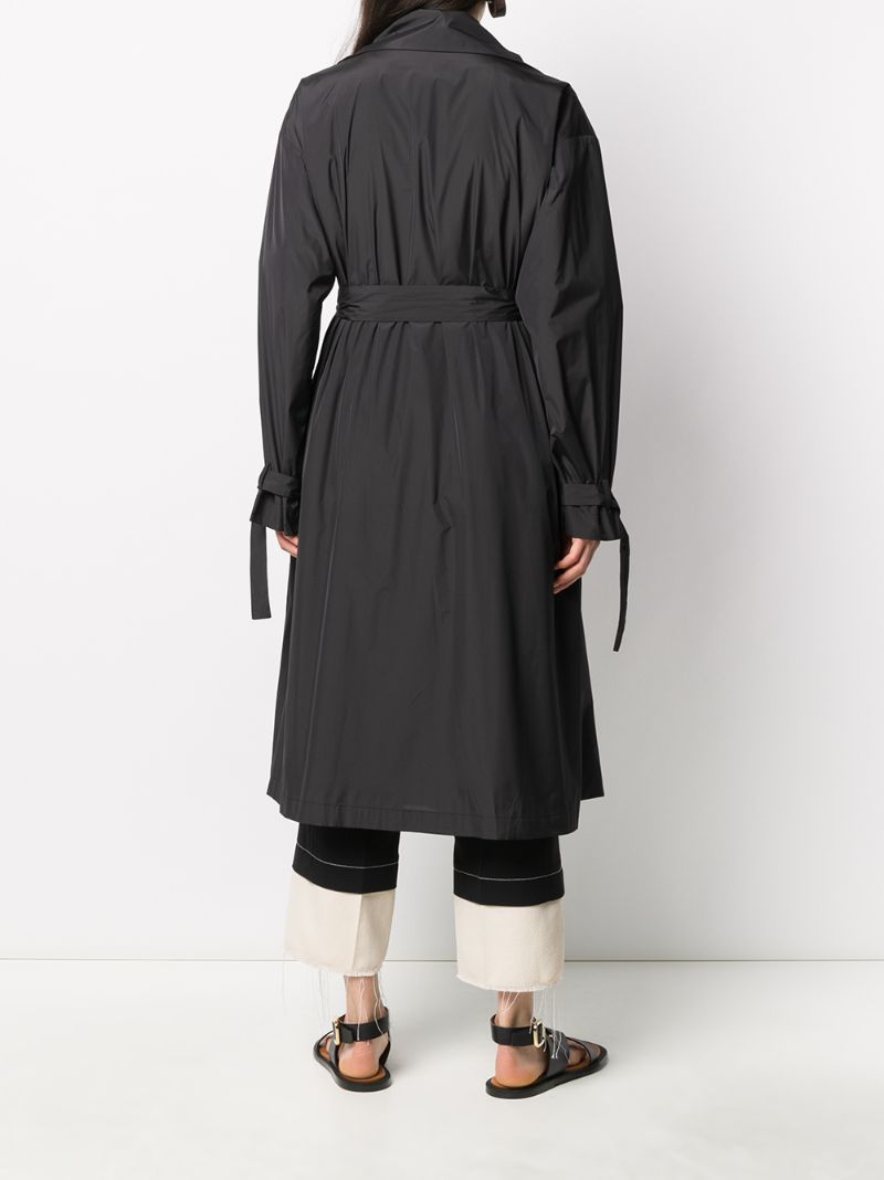 Shop Jil Sander Wide Lapel Wrap Coat In Blue