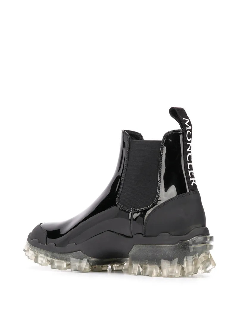 moncler hanya patent chelsea boots