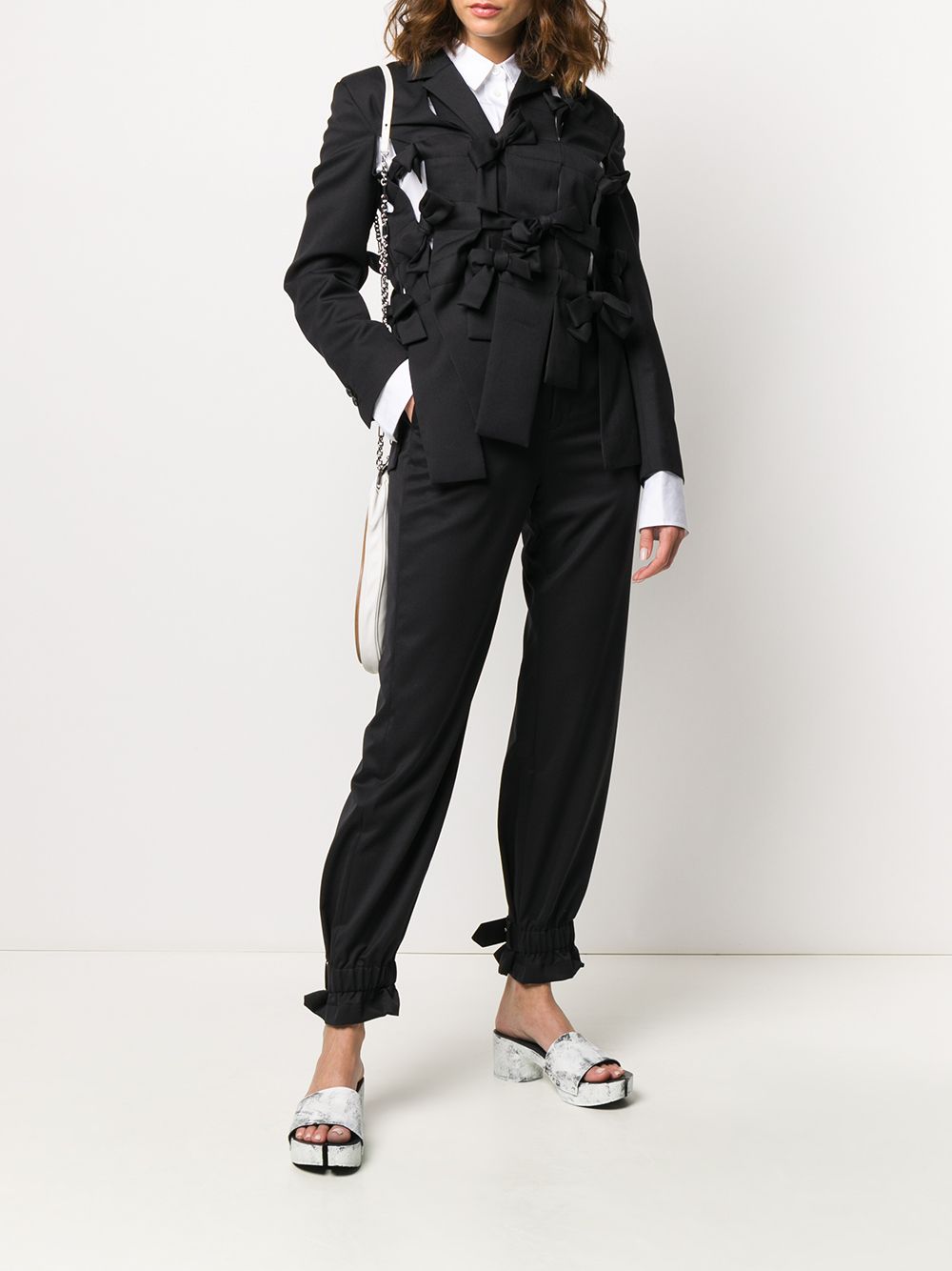 фото Comme des garçons noir kei ninomiya buckle strap cuff trousers