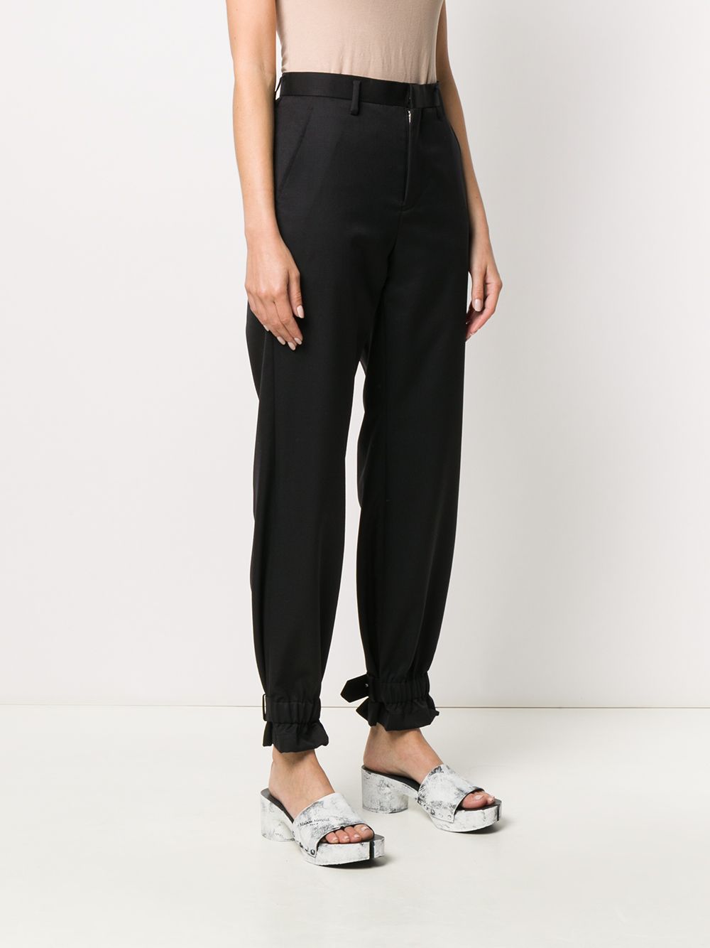 фото Comme des garçons noir kei ninomiya buckle strap cuff trousers