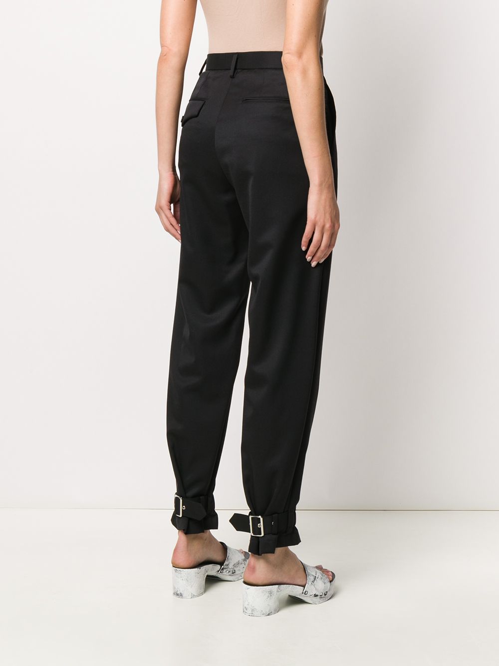 фото Comme des garçons noir kei ninomiya buckle strap cuff trousers