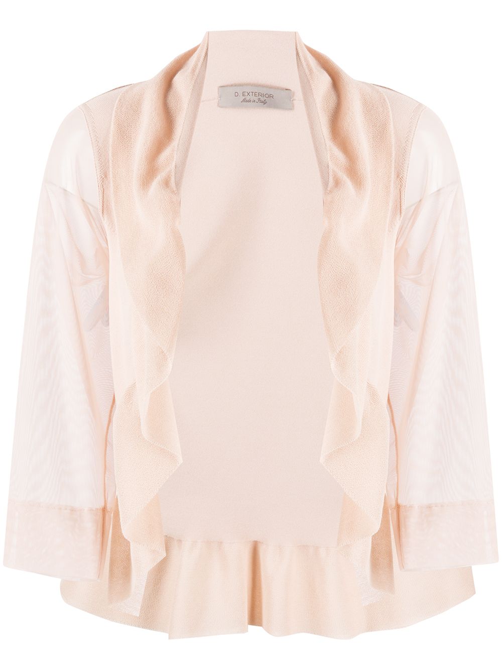 фото D.exterior chiffon-panelled ruffled shrug