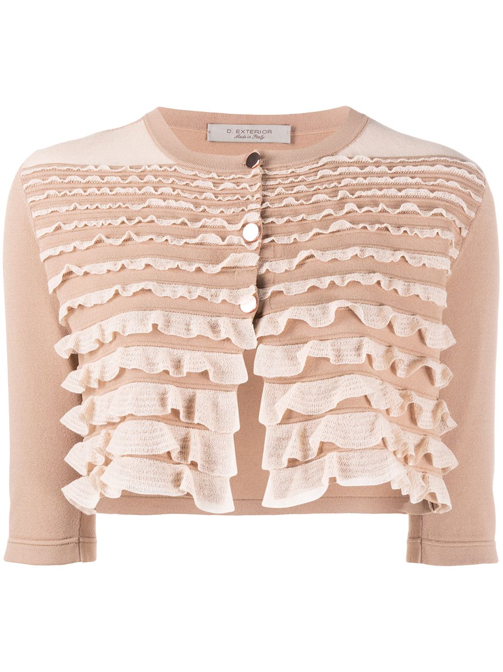 фото D.exterior ruffled kniited cardigan