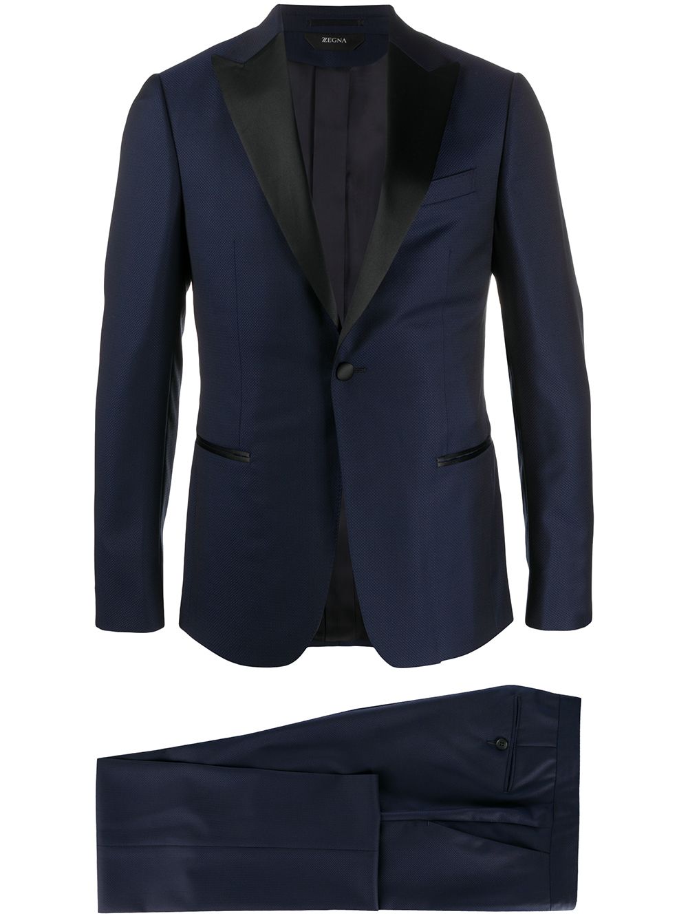 Z Zegna Slim-fit Two-piece Suit In Blue