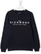 الصورة 1 من John Richmond Junior TEEN logo print front pocket sweatshirt