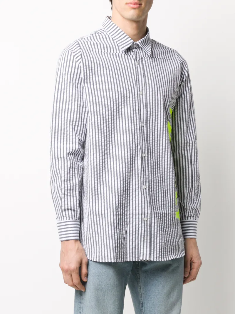 FAMILY FIRST LOGO PRINT SEERSUCKER SHIRT