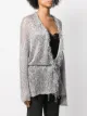 P.A.R.O.S.H. V-neck metallic knit cardigan