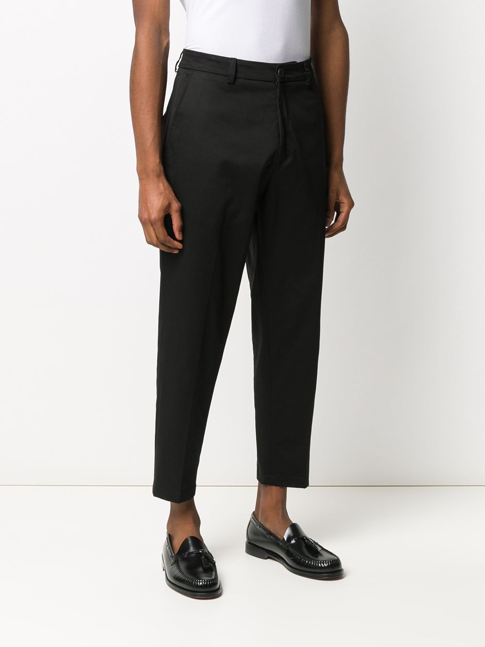 фото Low brand high-rise tapered trousers