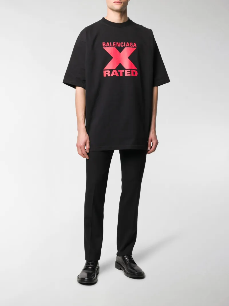 Balenciaga X-Rated print T-shirt black 