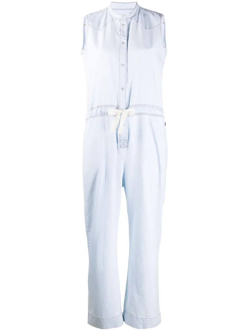 Woolrich Denim Jumpsuit In Blue