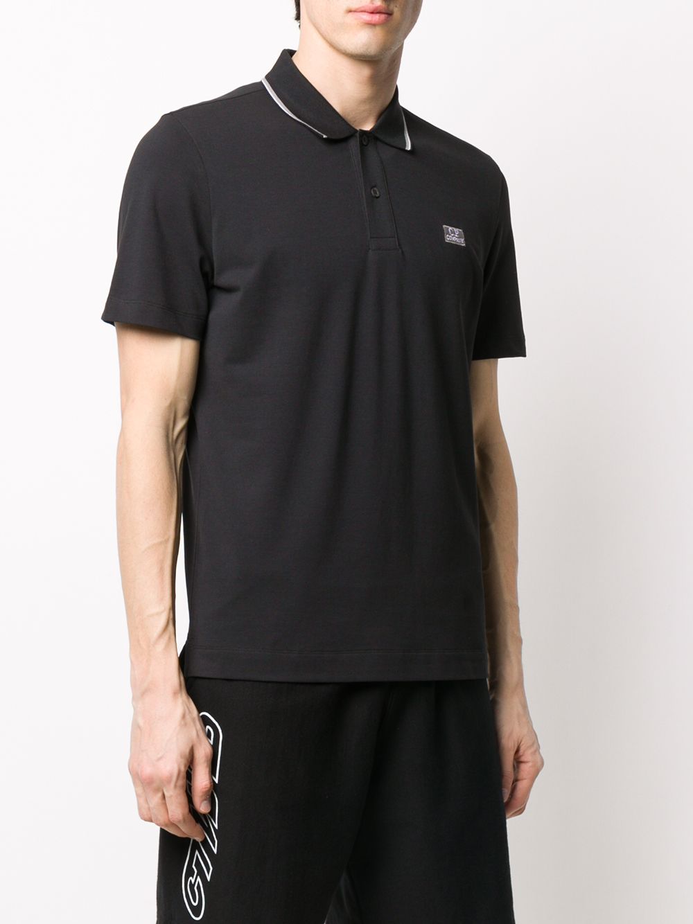 фото C.p. company logo-patch polo shirt