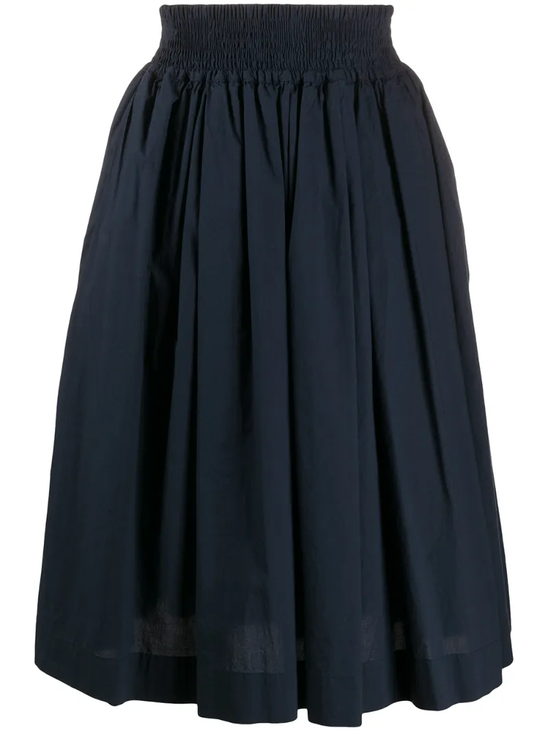 Woolrich Gathered Hem Skirt In Blue