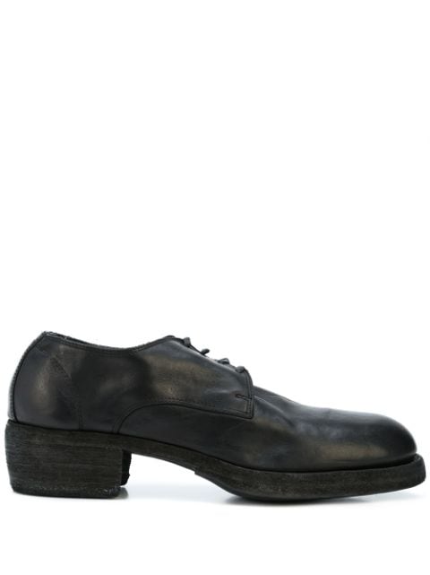 Guidi round toe lace up derby shoes