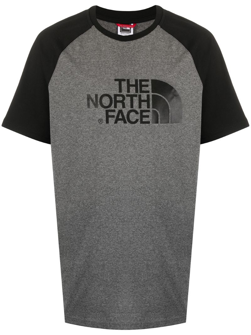 The North Face Contrast Sleeve Logo T-shirt In Black