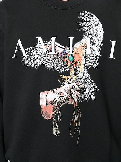 AMIRI Falcon print sweatshirt black | MODES
