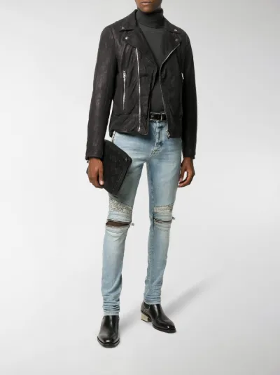 AMIRI MX2 bandana-detail skinny jeans 