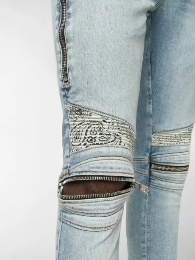 AMIRI MX2 bandana-detail skinny jeans 