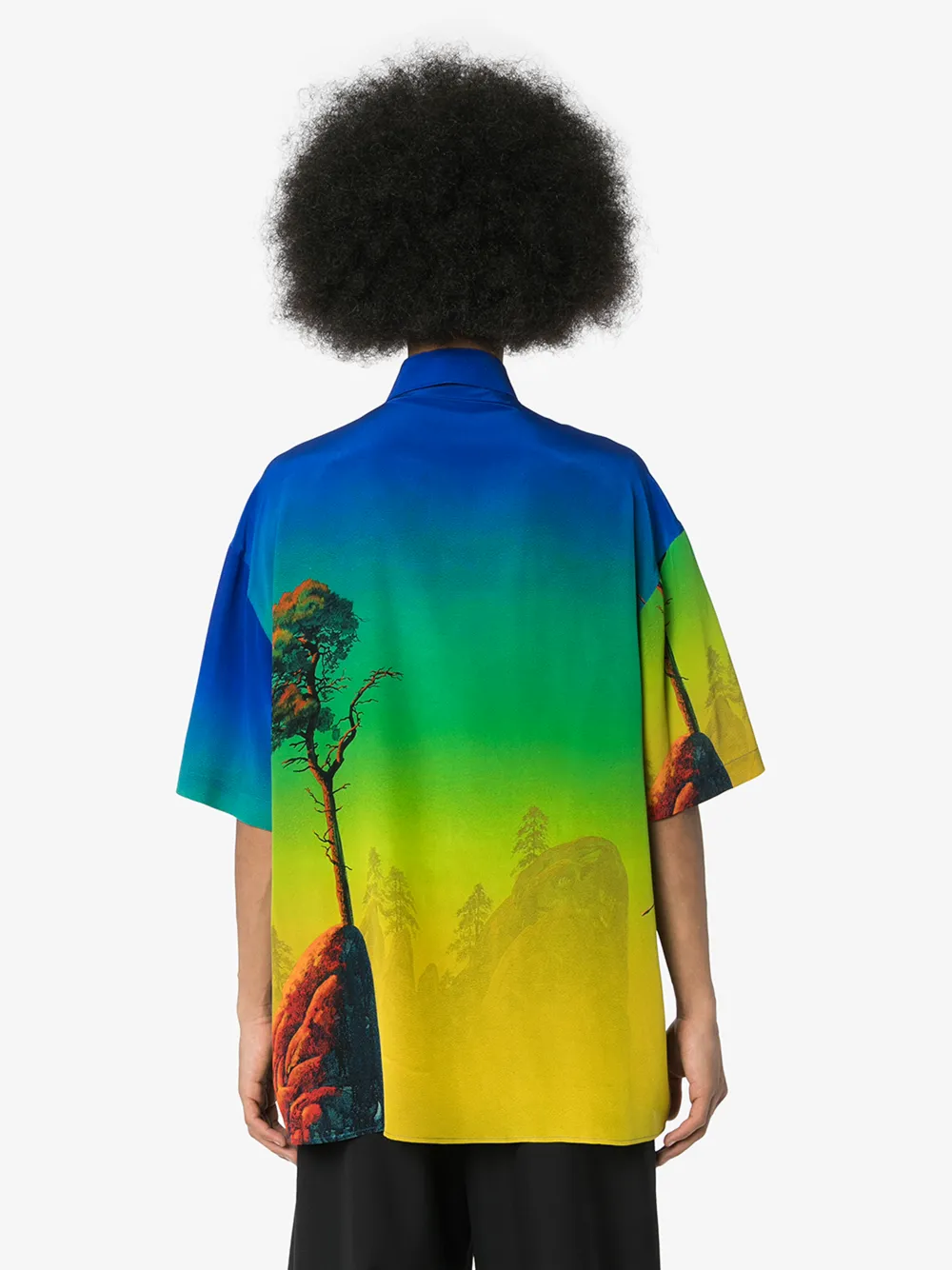 VALENTINO VALENTINO DRAGON AT DAWN PRINT SILK SHIRT,TV0AAB3566D15236385