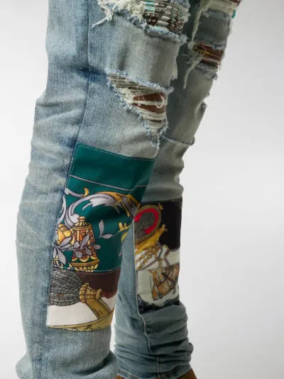 AMIRI scarf-panel distressed skinny 