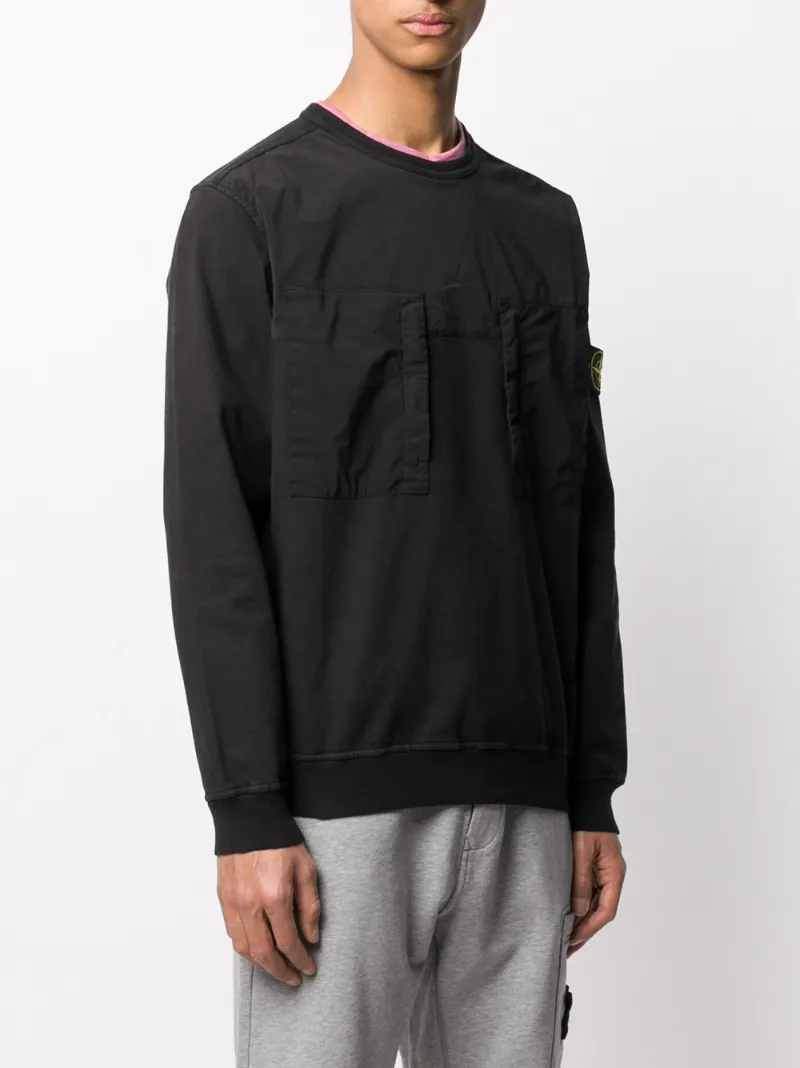 STONE ISLAND LOGO PATCH SWEATSHIRT