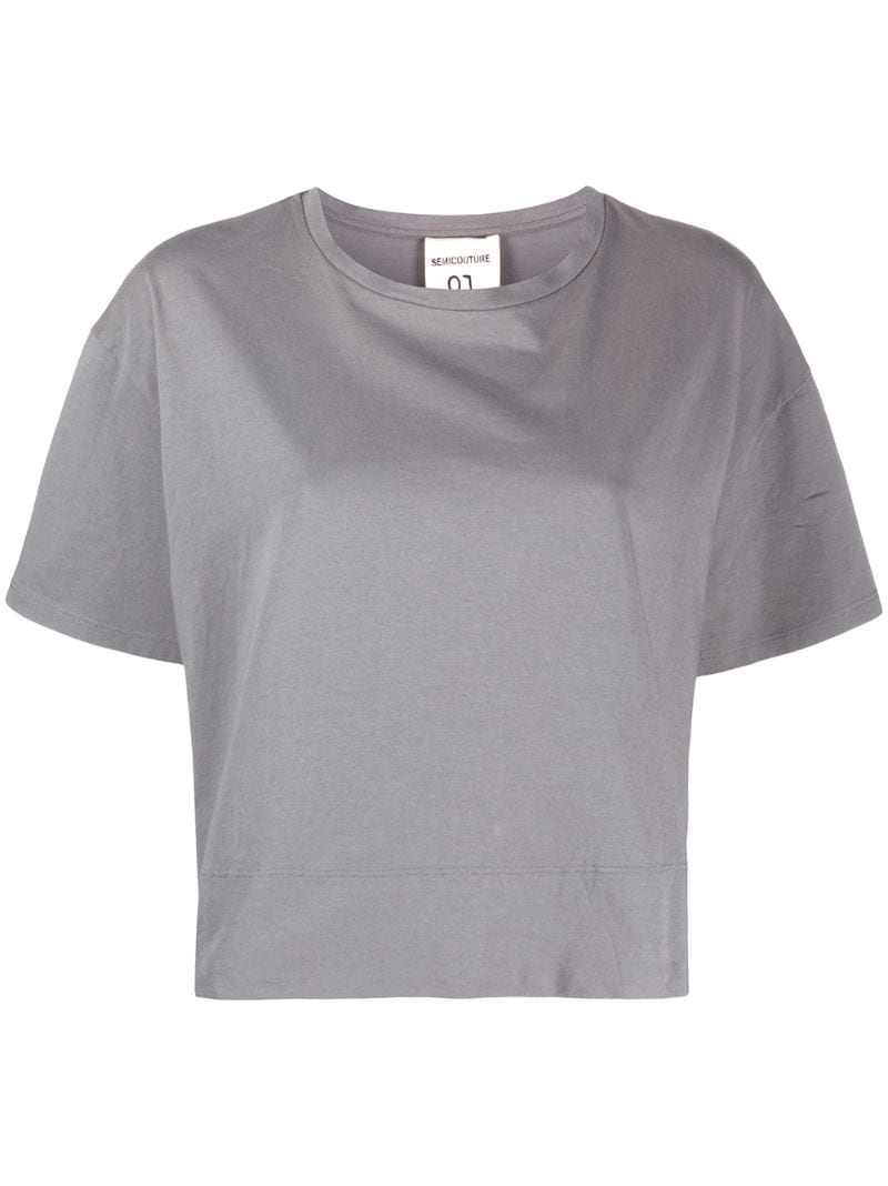 Semicouture Upside-down Logo T-shirt In Grey