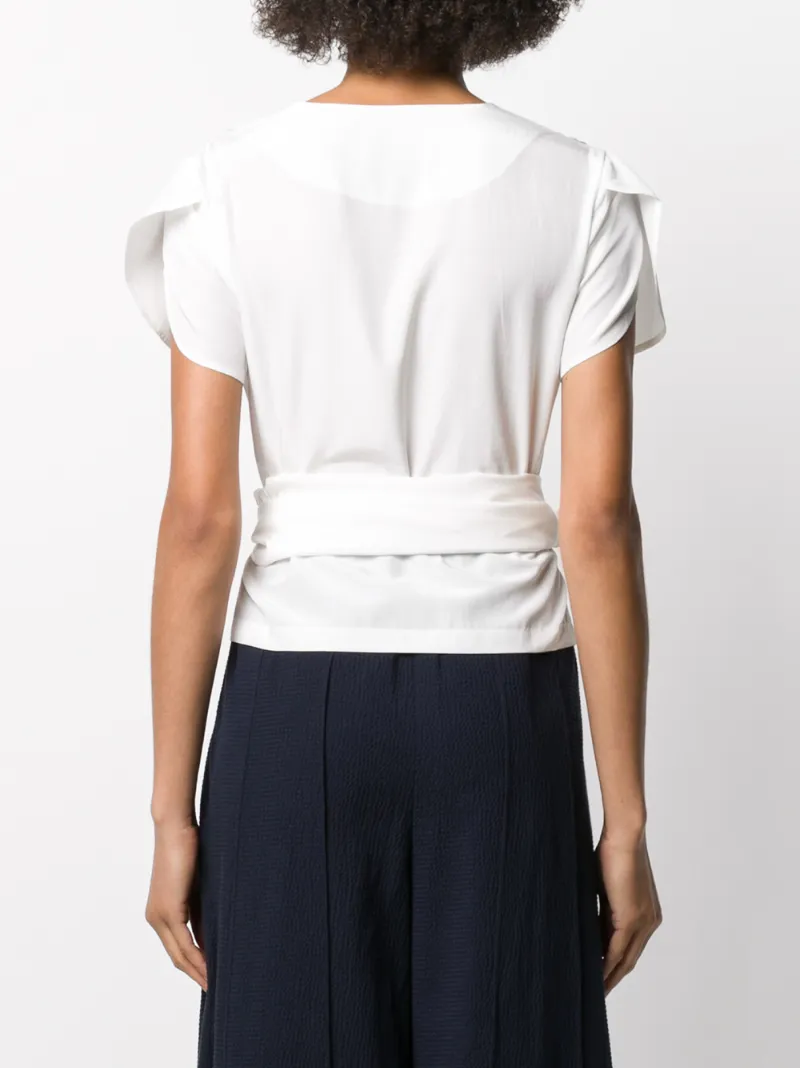 NEUL WRAPPED WAIST BLOUSE