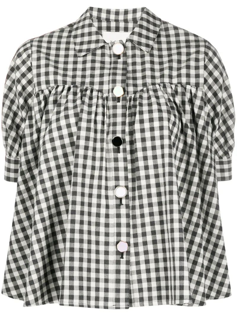 Neul Vichy Print Shirt In Black