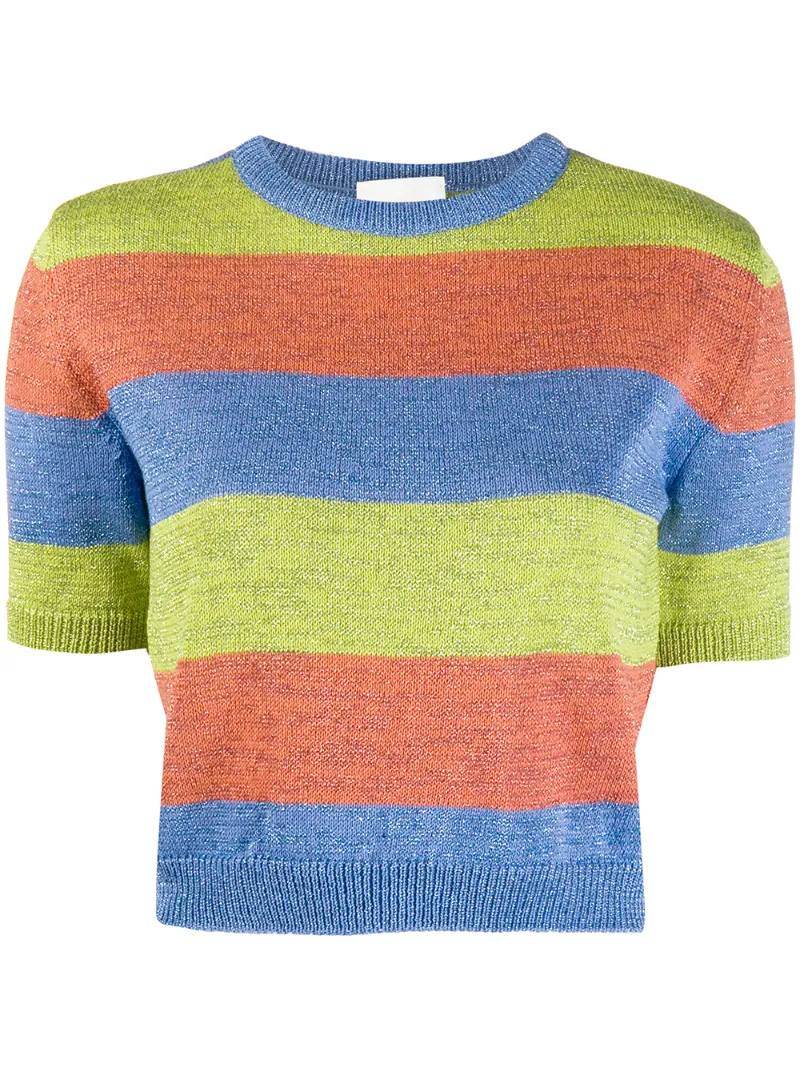 Click to view more detailed imagery on our partner's website Neul Striped Print Jumper In Orange
