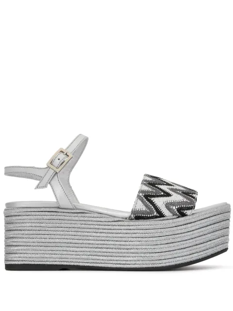 Madison.Maison woven leather 50mm wedges