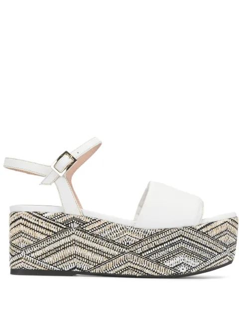 Madison.Maison woven leather 50mm wedge