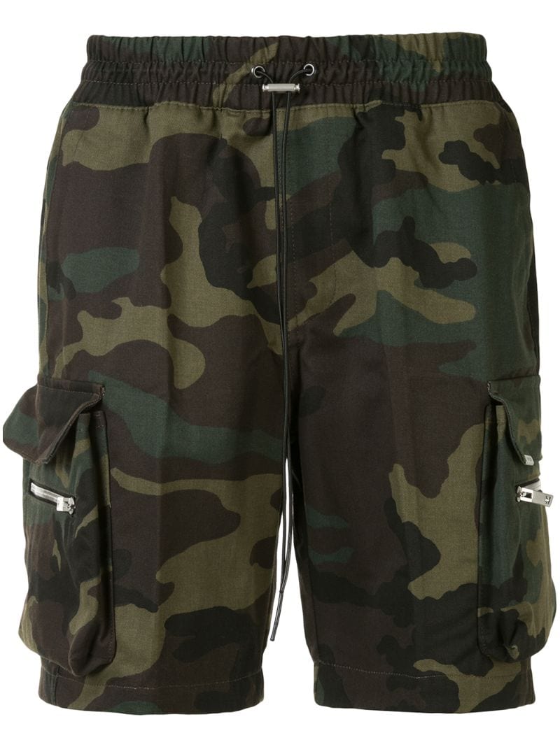 Represent Camouflage Print Shorts In Green