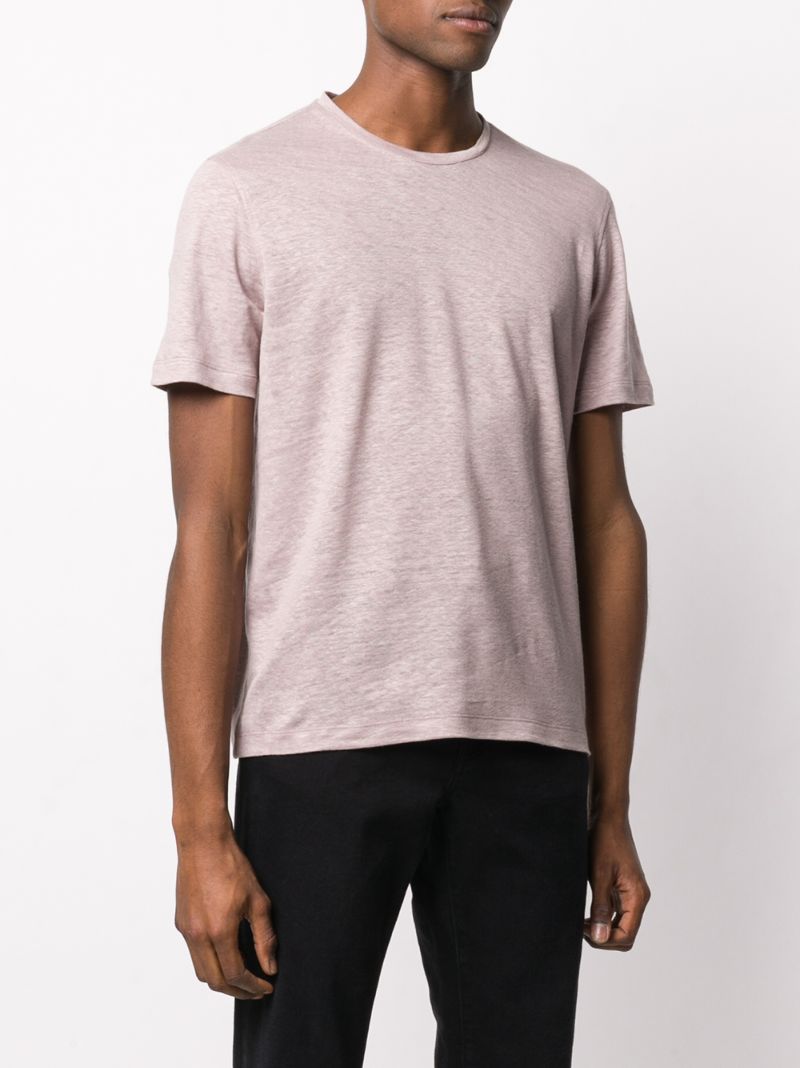 Shop Ermenegildo Zegna Plain Crew-neck T-shirt In Pink