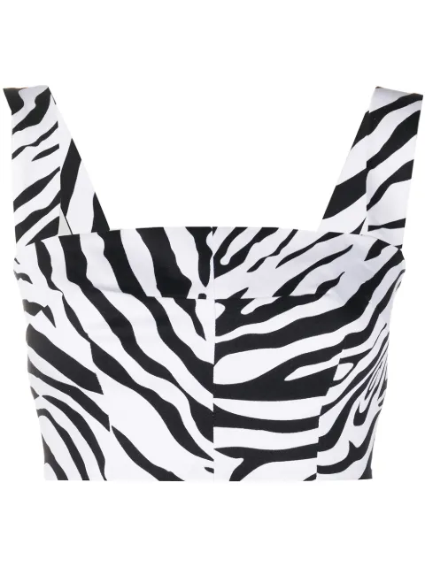 Dolce & Gabbana zebra print bustier top