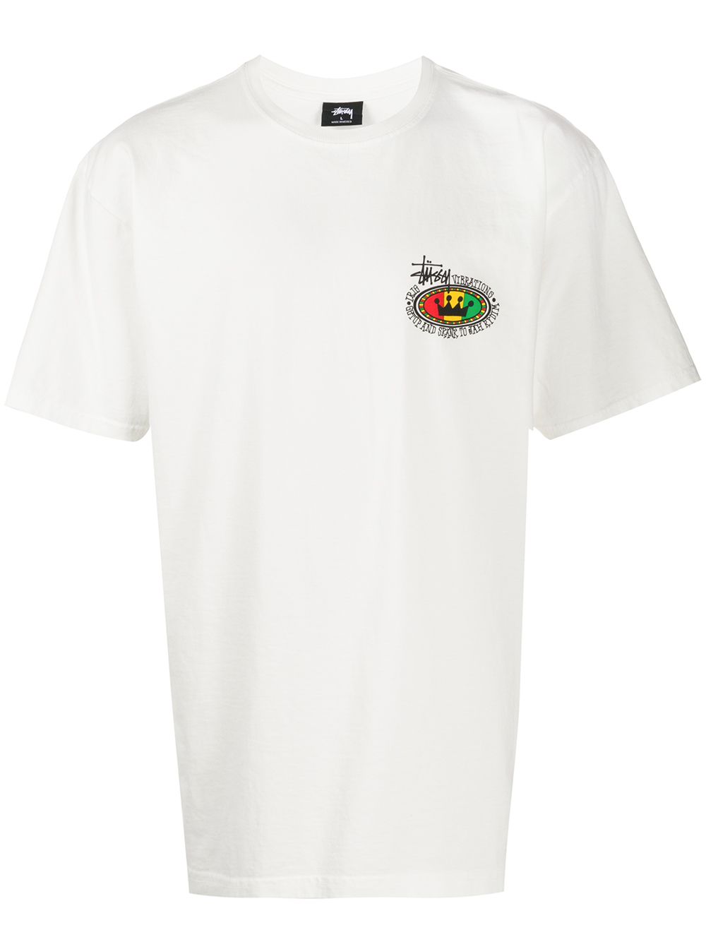 Stussy T-shirt Mit Rasta-print In White