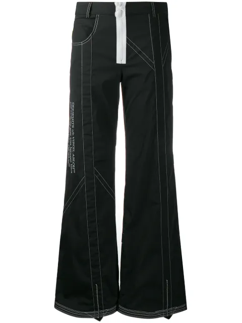 Off-White contrast-stitch wide-leg 