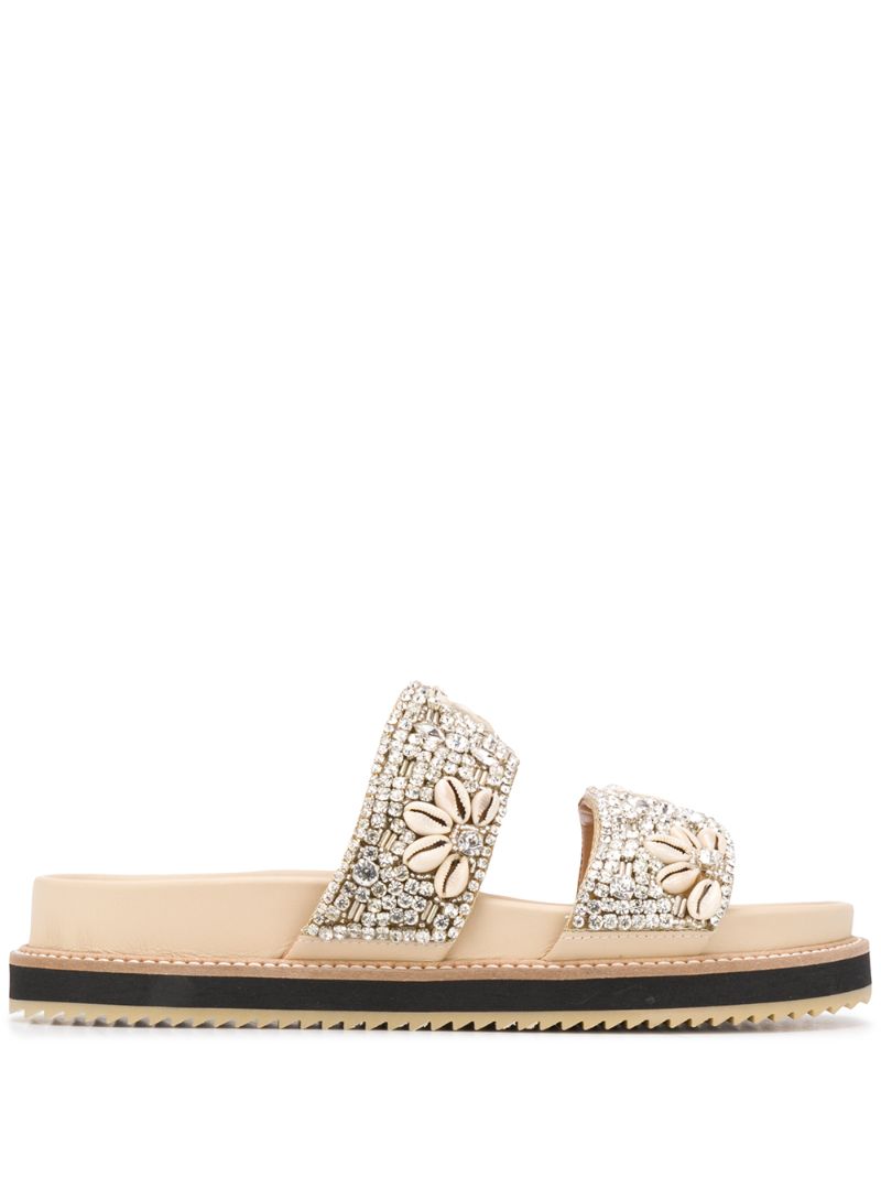 TWINSET BEADED STRAPS SANDALS