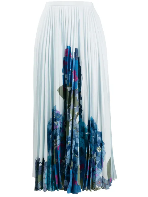 Valentino Garavani floral print pleated midi skirt 