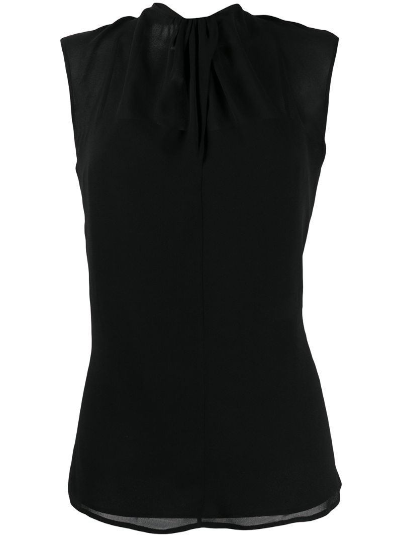 Prada Sleeveless Blouse In Black