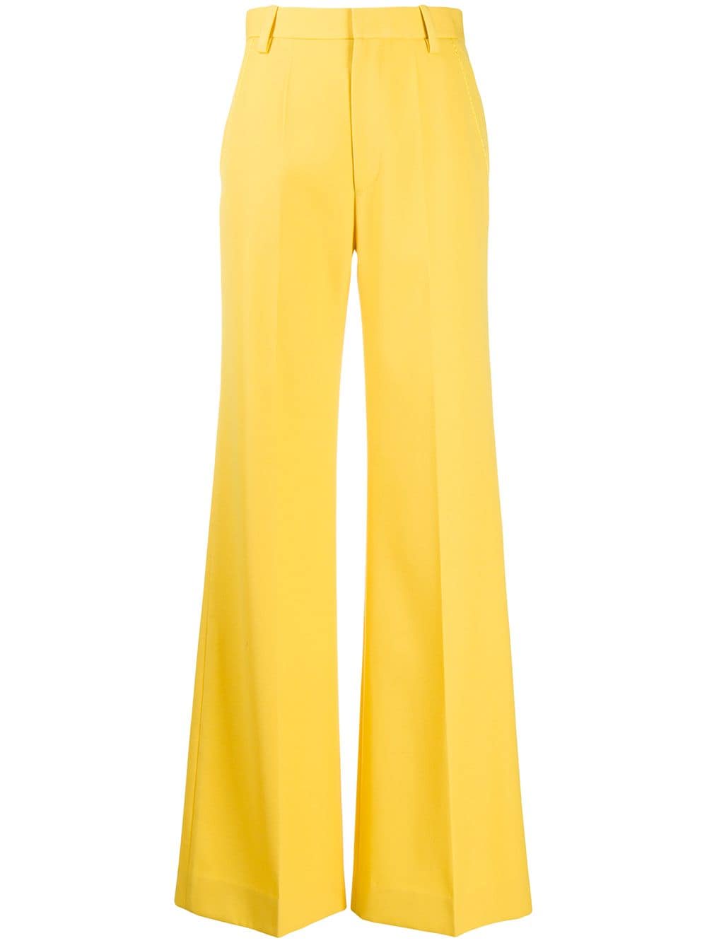 yellow high waisted trousers
