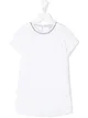 الصورة 1 من Brunello Cucinelli Kids تيشيرت بأكمام قصيرة مطرز بالخرز