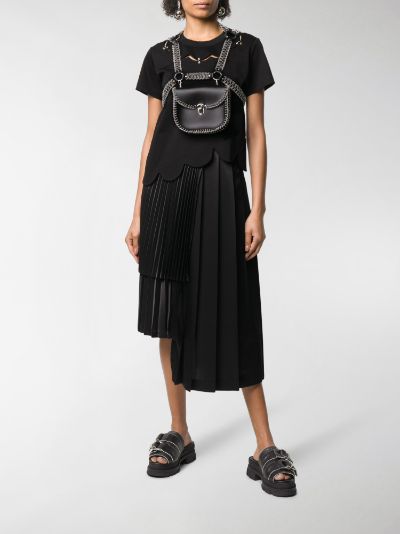 Comme Des Garçons Noir Kei Ninomiya beaded trim harness bag black