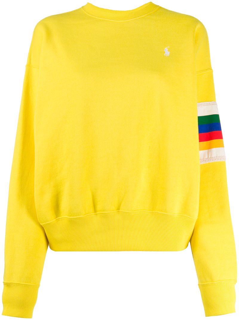 Polo Ralph Lauren Embroidered Logo Sweatshirt In Yellow