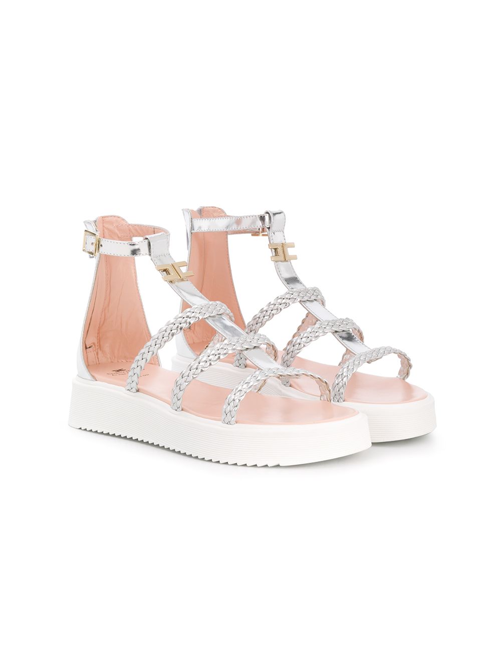 фото Elisabetta franchi la mia bambina teen braided strap sandals