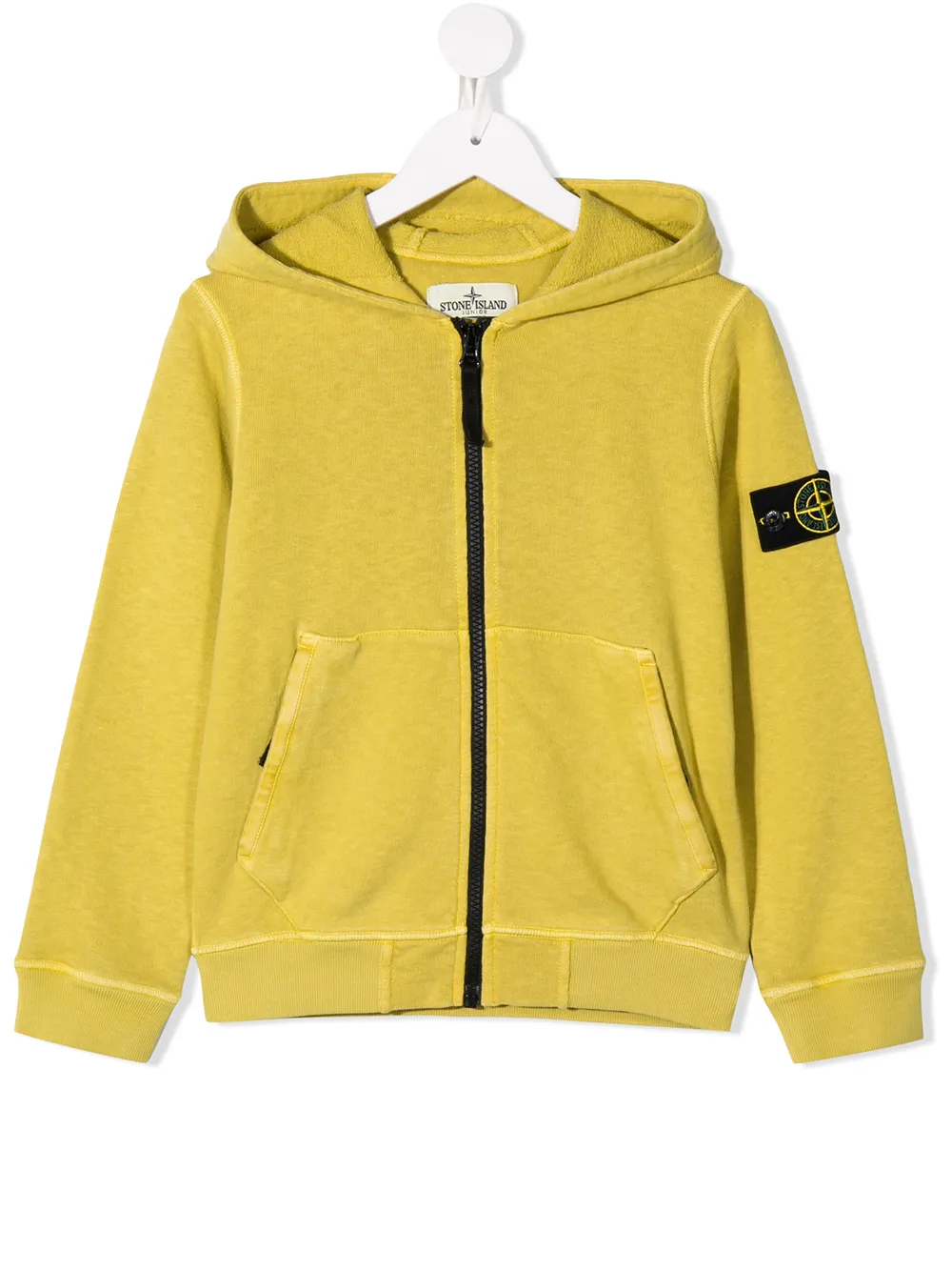 фото Stone island junior толстовка с капюшоном и длинными рукавами