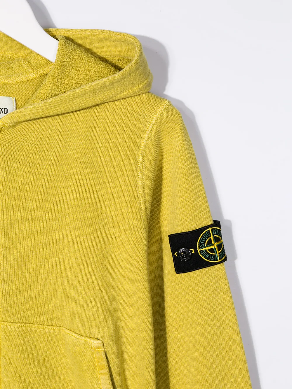 Stone Island Junior Hoodie met lange mouwen Geel