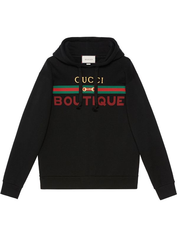 GUCCI Boutique print hooded sweatshirt 114