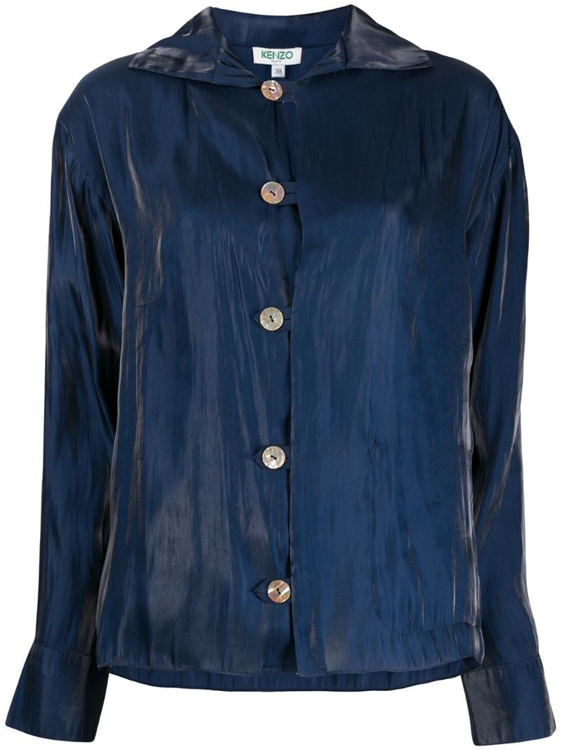 KENZO FLUID CREASED BUTTONED SHIRT