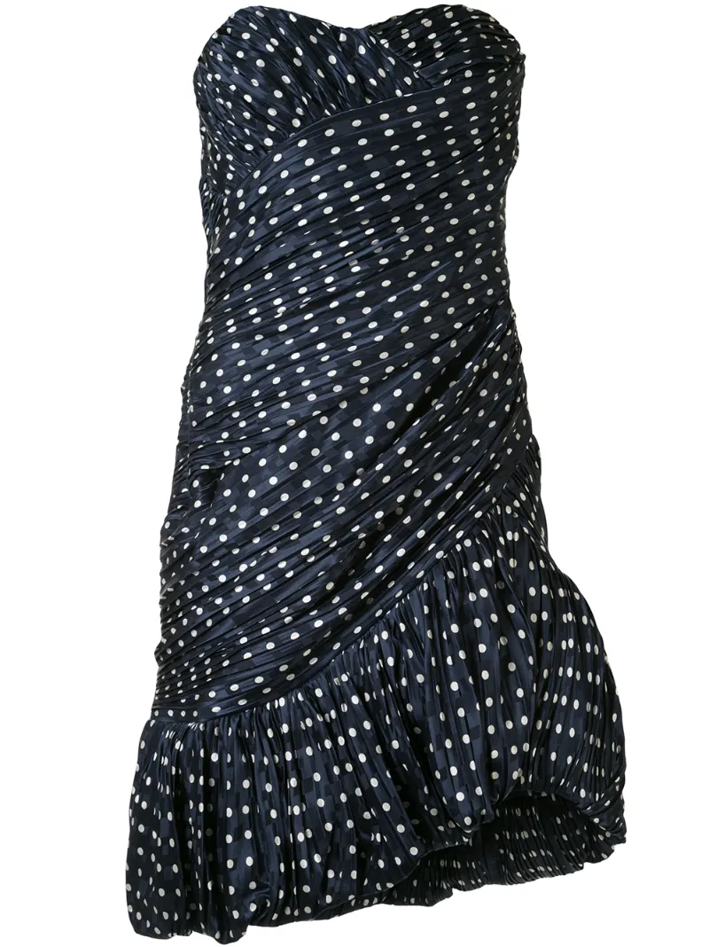 TORY BURCH PLEATED POLKA DOT DRESS